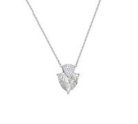 Element Crystal Necklace Women Fashion Elegant Heart Shape Clavicle Chain Pendant
