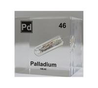 Element Cubes 5cm/2in Encased in Crystal-Clear Lucite Acrylic for Students Teacher Science Lover Collection-46-Pd Palladium (Pd)