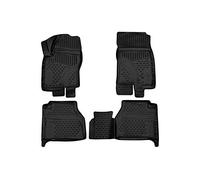 Element EXP.ELEMENT3D01956210 3D Rubber Floor Mats for Nissan Front Crew Cab 2018 Pick-Up USA 4-Piece Black