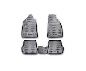 Element EXP.NLC.16.06.210 Rubber Floor Mats for Ford Fusion 2002-2005 Fiesta 2002-2008 4-Piece Set Black