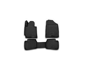 Element EXP.NLC.3D.20.55.210 3D Rubber Floor Mats for Hyundai Elantra 2014-2016 4-Piece Set Black