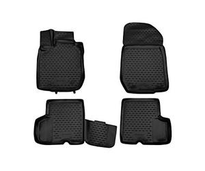 Element EXP.NLC.3D.41.05.210k 3D Rubber Floor Mats for Renault Logan 2004-2009 2010-4 Pieces, Black
