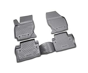 Element EXP.NLC.50.08.210 Rubber Floor Mats for Volvo XC70 2007 - Set of 4, Black, Adjustment Mesuré au Laser Personnalisé