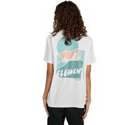 Element Sunrise Short Sleeve T-Shirt White Aqua Blue - M