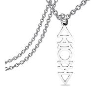 Element Necklace Four Elements Symbols Planetary Fire Earth Water Air Symbols Alchemical Necklace (Four Elements N EU)