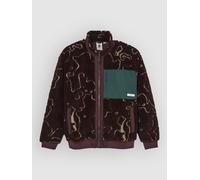 Element - Sherpa zip-up fleece - Oak Sherpa Jacket Java Lines for Men in Recycled Polyester - Size S - Brown Brown S