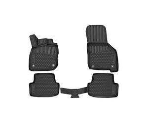 Element Premium 3D Rubber Floor Mats for Skoda Octavia, Mk3 III (A7), 2013-2024, Hatchback/Estate, 4 Pieces, black