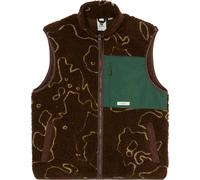 Element - Sleeveless sherpa fleece - Lake Sherpa Vest Java Lines for Men - Size XL - Brown Brown XL