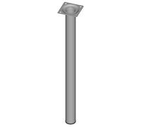 Element System 18133-00273 Tubular Steel Foot L 500 mm Ø 30 mm White Aluminum 4 pieces