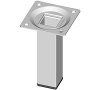 Element System 18133-00286 100 mm Length 25 x 25 mm mm Diameter Square Steel Pipe Furniture Legs includes Screw-Mounting Plate - White (4-Piece)