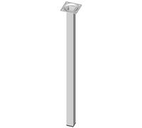 Element System 18133-00304 500 mm Length 25 x 25 mm Diameter Square Steel Pipe Furniture Legs includes Screw-Mounting Plate - White (4-Piece)