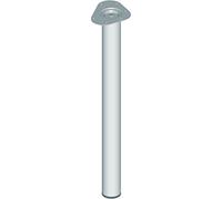 Element System Steel Pipe Feet Round Set of 4 Table Legs, Furniture Feet Including Screw-On Plate, 11102-00038