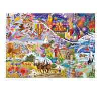 Gibsons Elemental 1000 Piece Jigsaw Puzzle Beautiful Colourful Power of the Elements Collage Artwork Sustainable Jigsaw Puzzle for Adults Teens Premium 100% Recycled Board Great Gift | Gibsons Games