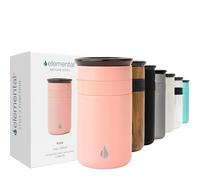 Elemental Artisan Insulated Tumbler - Triple Wall Coffee Travel Tumbler, Stainless Steel Coffee Tumbler with Ceramic Lid - Thermal Coffee Cup - Hot (6 Hrs) & Cold (18 Hrs)-355 ml - Rose