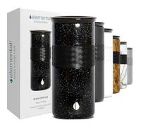 Elemental Artisan Triple Wall Insulated Tumbler - Stainless Steel Coffee Cup with Ceramic Lid - Thermal Travel Mug for Hot(6 Hrs) & Cold(18 Hrs) Drinks - Reusable Coffee Cups (Black Speckle, 470 ml)