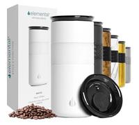 Elemental Artisan Triple Wall Insulated Tumbler - Stainless Steel Coffee Cup with Ceramic Lid - Thermal Travel Mug for Hot(6 Hrs) & Cold(18 Hrs) Drinks - Reusable Coffee Cups (Matte White, 473 ml)