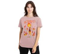 Elemental Ember Fire Ladies T Shirt, Pink, Small