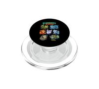 Elemental Foxes Earth Fire Water Ice Kawaii Furry Fox PopSockets PopGrip for MagSafe