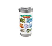 Elemental Foxes Earth Fire Water Ice Kawaii Furry Fox Stainless Steel Insulated Tumbler