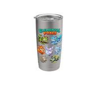Elemental Foxes Earth Fire Water Ice Kawaii Furry Fox Stainless Steel Insulated Tumbler
