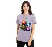 Elemental Women's Group Scene with Ember, Wade, Gale and Grouchwood Ladies T Shirt, Lavendar, L