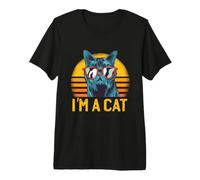 Elemental I'm a Cat - Men Women Vintage Design Funny Premium T-Shirt