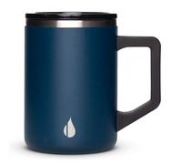 Elemental Insulated Coffee Mug - Triple-Wall Stainless Steel Summit Travel Cup for Hot and Cold Drinks - Thermal Coffee Mug with Lid and Handle for Camping, Office & Travel 470ml - Navy Blue
