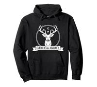 Elemental Journey Nature Harmony Spirit Animal Emblem Pullover Hoodie