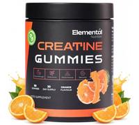 Elemental Nutrition Creatine Gummies 5000mg, Performance & Energy, Orange