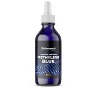 Elemental Nutrition Methylene Blue USP Grade 1% Saline Solution -60ml Practical Glass Bottle with Dropper for Easy Dosage - High Purity Deionized Water - Ideal for Lab Research, Experiments