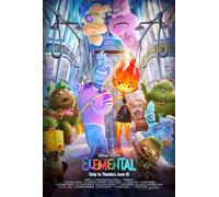 Elemental Pixar Disney Movie Poster Animated Print Wall Art Home Room Decor Print A4