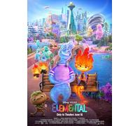 Elemental Pixar Disney Movie Poster Animated Print Wall Art Home Room Decor Print A4