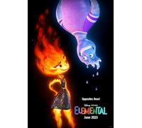 Elemental Pixar Disney Movie Poster Animated Print Wall Art Home Room Decor Print A4