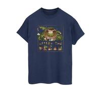 Elemental Women's Living The Dream Cotton Boyfriend T-Shirt in Navy | Size: Medium Elemental Navy M