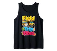Elementary Field Trip Vibes Kids Back to School Bus Tank Top