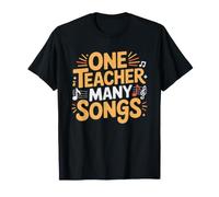 Elementary Music Teacher One Many Songs Daily Life Identity T-Shirt