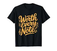 Elementary Music Teacher Worth Every Note Identity Pride Joy T-Shirt