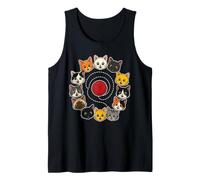 Elementary School Cute Cat Faces Circle Classroom Art Tank Top