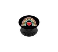 Elementary School Cute Rainbow Hearts Dots Kids Design PopSockets Adhesive PopGrip