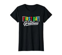Elementary School First Day Kids, Student. Back to School Value Graphic T-Shirt, Women, Black, S