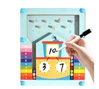 Elementary School Math Addition Subtraction Game Bead Counting Kit | Educational Resource Logic Block for Kindergarten, Playing, Travel, Preschool, Preschool