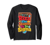 Elementary School Rizz The Season to Be Sigma Christmas Long Sleeve T-Shirt