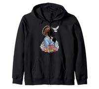 Elementary School Teacher Coquette Catholic Sacred Vintage Zip Hoodie