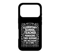 Elementary School Teacher Managing Tiny Humans Doodle Design Case for iPhone 17 Pro