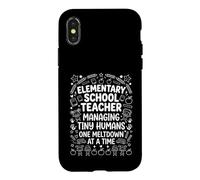 Elementary School Teacher Managing Tiny Humans Doodle Design Case for iPhone X/XS