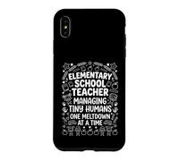 Elementary School Teacher Managing Tiny Humans Doodle Design Case for iPhone XS Max