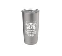 Elementary School Teacher Managing Tiny Humans Doodle Design Stainless Steel Insulated Tumbler