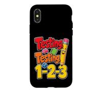 Elementary School Testing Testing 1-2-3 Test Day Kids Case for iPhone X/XS