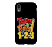Elementary School Testing Testing 1-2-3 Test Day Kids Case for iPhone XR