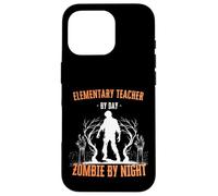 Elementary Teacher by Day Zombie by Night Funny Halloween Case for iPhone 16 Pro